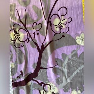 Handmade Scarf Silk Long Purple Lilac Gray 65”